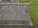 
John Francis GRIFFIN,
husband father,
died 25? Aug 1948 aged 76 years;
Annie A. GRIFFIN,
mother,
died 4 Oct 1954 aged 74 years;
Murwillumbah Catholic Cemetery, New South Wales
