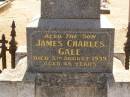 
James Charles GALE,
Cemetery,
Nyngan, New South Wales
