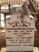 
Gertrude Mathea FIELD,
Cemetery,
Nyngan, New South Wales
