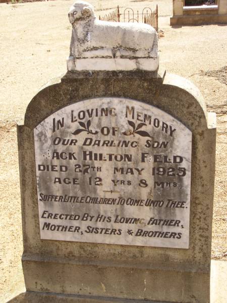 Jack Hilton FIELD,  | Cemetery,  | Nyngan, New South Wales  | 