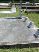 
John DEVENNEY,
born Country Donegal Ireland,
died 6 Sept 1914 aged 78 years;
Ellen, wife,
died 8-8-1925;
John, son,
died 24-4-1937;
Henry, son,
died 11-6-1953;
St James Catholic Cemetery, Palen Creek, Beaudesert Shire
