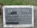 
Rae Elizabeth KIBBLE, 6 Nov 1943 - 21 Dec 1992;
Parkhouse Cemetery, Beaudesert
