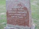 
Margaret BUCHBACH, died 1 Nov 1950 aged 80 years, mother;
Parkhouse Cemetery, Beaudesert
