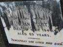 
Lillian HART, died 2 June 1944 aged 69 years, mother;
Parkhouse Cemetery, Beaudesert

