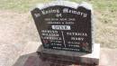 
Mervyn William Lawrence DYER
b: 27 Apr 1924
d: 23 Sep 2004

Patricia Mary DYER
b: 29 Mar 1922
d: 3 Mar 1980

Bob and Pat

Peak Downs Memorial Cemetery  Capella Cemetery
