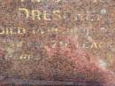 
Maria Anna DRESCHER,
wife mother,
died 3 March 1987 aged 91 years;
Ferdinand DRESCHER,
husband father,
died 14 June 1970 aged 79 years;
Pimpama Island cemetery, Gold Coast

