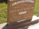 
Agnes Olivia MAAS,
mother,
died 31 March 1984 aged 78 years;
Wilhelm Carl MAAS,
father,
died 5 June 1970 aged 75 years;
Pimpama Island cemetery, Gold Coast
