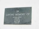 
Norman SEMPF,
died 14 June 1991 aged 72 years;
Pimpama Island cemetery, Gold Coast
