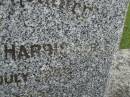 
Charles Lloyd HARRIS,
died 12 July 1983 aged 63 years;
Pimpama Uniting cemetery, Gold Coast
