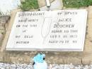 
Alice BOUGHEN, mother,
died 5 Dec 1973 aged 79 years;
Pine Mountain Catholic (St Michaels) cemetery, Ipswich
