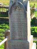
Dorothea Pauline Wilhelmina STAATZ,
born 9? Jan 1833? died 11 July 1901 aged 19 years;
Plainland Lutheran Cemetery, Laidley Shire
