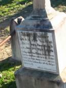 
Albert HUBNER,
born 23 Nov 1830 died 3 April 1899;
Plainland Lutheran Cemetery, Laidley Shire
