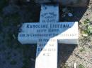 
Karoline LIETZAU (nee HOPP),
born 20 Feb 1831 Czarnoczin, Germany,
died 3 Nov 1898;
Plainland Lutheran Cemetery, Laidley Shire
