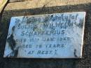 
Julius Wilhelm SCHAFFERIUS,
died 15 Jan 1945 aged 79 years;
Plainland Lutheran Cemetery, Laidley Shire
