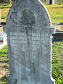
Wilhelmine STOKELBUSCH (nee DREWS),
born 24 May 1844 died 6? Nov 1910;
Plainland Lutheran Cemetery, Laidley Shire
