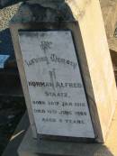 
Norman Alfred STAATZ,
born 26 Jan 1918
died 10 June 1026 aged 8 years;
Plainland Lutheran Cemetery, Laidley Shire
