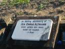 
Ida Emma ALTMANN
29 Apr 1920, aged 40
Plainland Lutheran Cemetery, Laidley Shire
