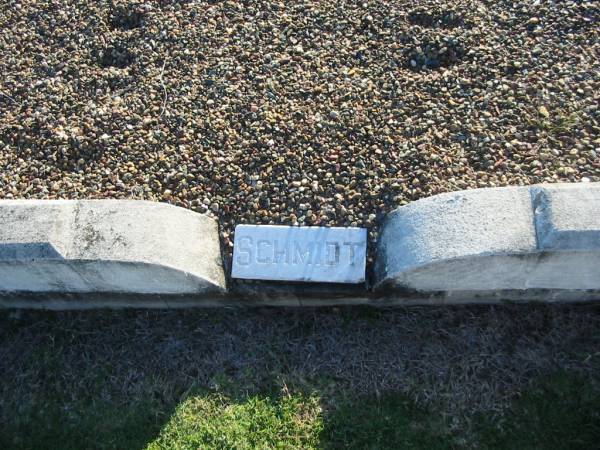 Eliza SCHMIDT,  | wife,  | died 18 Feb 1955 aged 77 years;  | Polson Cemetery, Hervey Bay  | 