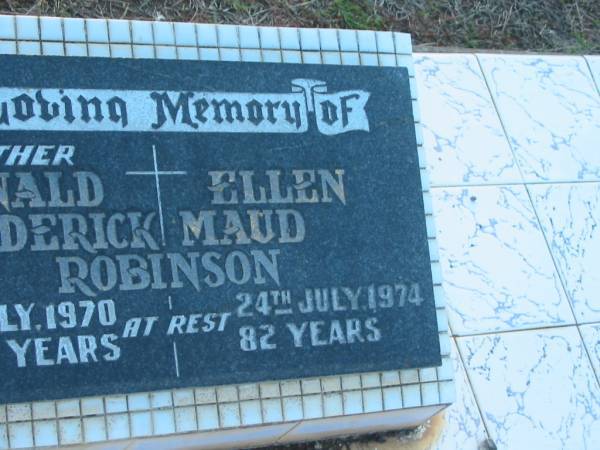 Florence Joan FORKNALL,  | 15-7-1925 - 19-8-2003,  | wife of Neville,  | mother of Brian & Keith,  | mother-in-law sister grandmother aunt;  | Reginald Frederick ROBINSON,  | father,  | died 19 July 1970 aged 82 years;  | Ellen Maud ROBINSON,  | died 24 July 1974 aged 82 years;  | Polson Cemetery, Hervey Bay  | 