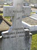 
Charles Walder GRINSTEAD,
born 1860,
died 1930;
Polson Cemetery, Hervey Bay
