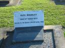 
Ruth BROMILEY,
born 15 March 1879,
died 2 April 1943;
Alma BROMILEY,
sister of Ruth,
died 26 Dec 1971 aged 82 years 9 months;
Polson Cemetery, Hervey Bay

