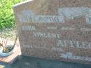 
John Vincent AFFLECK,
1894 - 1966;
Bertha Henrietta AFFLECK,
1904 - 1951;
parents;
Polson Cemetery, Hervey Bay
