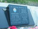 
Sherlene Winifred YOW YEH,
12-09-1947 - 01-07-2006,
mother nan;
Phyllis Robina MUCKAN,
04-06-1911 - 20-09-1990;
Blanche Ruth TOUSE,
died 27-03-1978 aged 72 years;
Polson Cemetery, Hervey Bay
