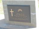 
F.J. (Frederick) SHEPHERD,
died 23 March 2002 aged 80 years,
husband of Moira,
father of Frank & Patricia;
Polson Cemetery, Hervey Bay
