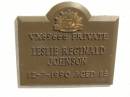 
Leslie Reginald JOHNSON,
died 12-7-1990 aged 85 years;
Polson Cemetery, Hervey Bay
