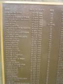 
Port Macquarie historical society - list of deaths

Historic cemetery:

John BOURKE or BURKE 14 Feb 1844 aged 45
Eliza GREEN 25 Feb 1844 aged 27
Charles BERGMAN or BURYMAN 15 Mar 1844 aged 35
Patrick McGARVIE or McGARVEY 17 Mar 1844 aged 67
James QUINN 17 Mar a844 aged 44
Jane MIERS 20 Mar 1844 aged 14 days
Harriet AUSTIN 20 Mar 1844 aged 27
Septimus Finlong or Furlong RAINSFORD 20 Apr 1844 aged 32
John FEENIE or FEENEY 6 May 1844 aged 21
John or Jack BOURBON or BURBAN 10 May 1844 aged 62
William BROWN 1 Jun 1844 aged 36
John RAWLINGS or ROLLANDS 12 Jun 1844 aged 78
William CASKEY 29 Jun 1844 aged 65
George HANKINS 3 Jul 1844 aged 51
John KINGSTON 7 Jul 1844 aged 25
Patrick CONRY 10 Jul 1844 aged 64
Joseph SENIOR 11 Jul 1844 aged 64
George BROOKS 18 Jul 1844 aged 31
William STEWART 29 Jul 1844 aged 44
William LEAHY 29 Jul 1844 aged 54
William BLOOMFIELD  31 Jul 1844 aged 56
Benjamin KIRK 4 Aug 1844 aged 62
William BOOT or PROST 21 Aug 1855 ?
John NOORE 22 Aug 1844 aged 55
James DAVIDSON 14 Sep 1944 aged 41
James or Thomas HAYES 15 Sep 1844 aged 66
Thomas HAZLETON 29 Oct 1844 aged 27
Thomas POTTS 15 Nov 1844 aged 44
Francis HICKS 30 Nov 1844 aged 80
James CARROLL 11 Dec 1844 aged 36
Owen BUCKLEY 14 Dec 1844 aged 23
John GEARY 15 Dec 1844 aged 42
James BROWN 20 Dec 1844 aged 62
Patrick MALONEY or MULLONEY 28 Dec 1844 aged 32
Michael ROURKE 3 Jan 1845 aged 32
John COX 7 Jan 1845 aged 53
John SHACKLEDON or SHACKLETON 18 Jan 1845 aged 73

Port Macquarie historic cemetery, NSW

