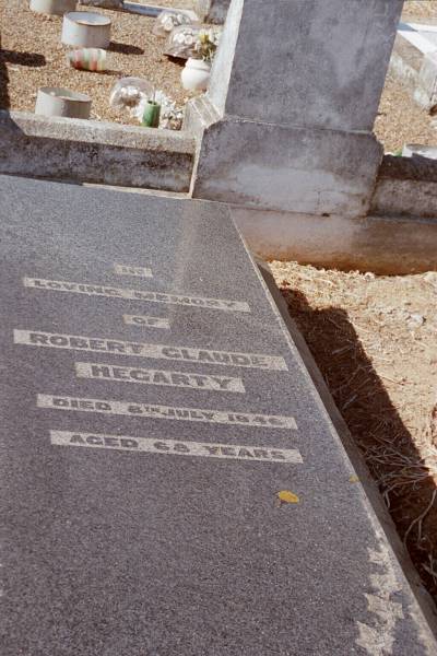 Robert Claude HEGARTY  | d: 8 Jul 1946 aged 68  |   | North Rockhampton Cemetery  |   | 