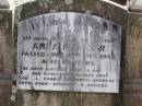 
Anna M. MEIER, wife mother,
died 27 Nov 1942 aged 63 years;
Rosevale St Pauls Lutheran cemetery, Boonah Shire
