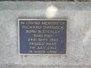 
Richard DIMMOCK,
born Bletchley England 24 Sept 1941,
died 7 July 2002;
Samsonvale Cemetery, Pine Rivers Shire
