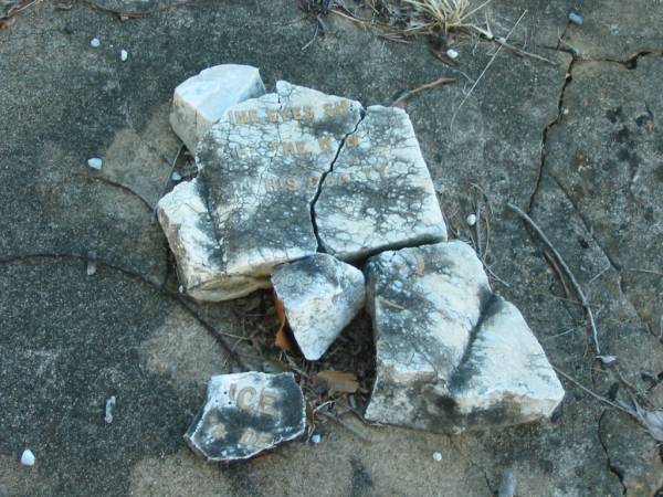 [fragments];  | Bald Hills (Sandgate) cemetery, Brisbane  | 