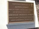 
Alfred ASHLEY,
27-5-1855 - 5-10-1935;
Gertrude Winifred ASHLEY,
7-6-1887 - 14-12-1924;
Bald Hills (Sandgate) cemetery, Brisbane
