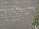 
Frank RAYMOND,
died 12 Aug 1891 aged 46 years;
Elizabeth,
wife,
died 22 Feb 1908 aged 59 years;
children;
William Stanwell,
died 11 July 1897 aged 27 years;
Victor Deagon,
died 26 April 1882 aged 18 months;
Edith Gladys,
died 14 April 1886 aged 18 months;
Elizabeth,
relict of William RAYMOND,
of Weston Dorset England,
mother of Frank RAYMOND,
born 23 April 1823,
died 23 Aug 1914?;
Millicent RAYMOND,
died 2 July 1931 aged 63 years;
Catherine Ann,
wife of William GIRLING,
died 14 Nov 1865 aged 21 years;
Mary Smith DEAGON,
died 27 Nov 1866 aged 20 years;
Bald Hills (Sandgate) cemetery, Brisbane

