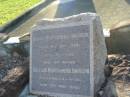 
Nugent Montgomerie DAVIDSON,
died 14 Oct 1928 aged 26 years;
Guilford Montgomerie DAVIDSON,
father,
died 13 May 1943;
Elise Ellen Wade DAVIDSON,
died 26 March 1956 aged 79 years;
Gilian Antil Wade DAVIDSON,
died 13 Aug 1980 aged 80 years;
Bald Hills (Sandgate) cemetery, Brisbane
