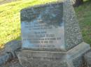 
John WILSON,
born County Down Ireland 5 July 1882,
died Brisbane 15 Feb 1967;
Muriel Florence WILSON,
wife,
born Essex England 24 Nov 1909,
died Brisbane 26 July 1998;
Minnie Malcolm WILSON,
sister,
born Country Down Ireland 12 Dec 1878,
died Brisbane 20 June 1939;
Bald Hills (Sandgate) cemetery, Brisbane
