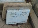 
Daniel LAWRANCE,
died 16 May 1934 aged 48 years;
Bald Hills (Sandgate) cemetery, Brisbane
