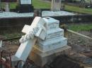 
Eliza,
widow of Jeremiah DALY,
late of Brisbane,
died Sandgate 27 Jan 1892 aged 77 years;
Thomas William DALY,
died 3 Feb aged 49 years;
Eliza,
second daughter of Jeremiah & Eliza DALY,
died 25 Dec 1911 aged 62 years;
Bald Hills (Sandgate) cemetery, Brisbane
