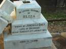
Eliza,
widow of Jeremiah DALY,
late of Brisbane,
died Sandgate 27 Jan 1892 aged 77 years;
Thomas William DALY,
died 3 Feb aged 49 years;
Eliza,
second daughter of Jeremiah & Eliza DALY,
died 25 Dec 1911 aged 62 years;
Bald Hills (Sandgate) cemetery, Brisbane
