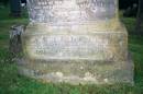 
In ...  Remembrance of James Hall who died on 20th January 1873 aged 79 years.
Also Mary Williamson his wife who died on on 21st January 1873 aged 66 years.
Also Jessie Hall their daughter, wife of William Little who died 5th February 1874 aged 43 years.
Also Thomas their son who died at Keenan City North America 3rd November 1874 aged 39 years.
Also William M Hall their grandson who died 3 May 1889 aged 5 months.
Also James Hall their son who died 11 June 1895 aged 46 years.
Also Catherine Meikle wife of above James Hall who died 11 Jan 1915 aged 65 years,
And their daughters Mary who died 22 Jan 1963 and Kate who died 18th March 1967.
They were united together for 43 years of their lives, loving helpmates to each other and blessings to their children and in death they were not divided.

Old Kirk, Selkirk, Scotland

