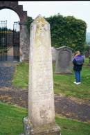 
Thomas MITCHELL
d: 30 May 1832, aged 62

Violet HALL
28 Jul 1857, aged aged 66

5 children who died in childhood

Agnes MITCHELL
11 nov 1897 aged 73

Old Kirk, Selkirk, Scotland
