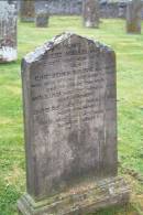 
Robert MURRAY
d: 15 Sep 1876, aged 62
(wife) Christina LOCKIE
d: 13 Jul 1872 aged 56
(children)
William MURRAY
d: 23 Aug 1843, aged 11 months
Thomas MURRAY
d: 29 Aug 1862, aged 29 months
John MURRAY
d: 3 Oct 1887, aged 17 years
Old Kirk, Selkirk, Scotland
