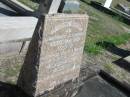
William Carrod Dawkins
died 28 Apr 1945 aged 63
wife
Gertrude Emily Dawkins
died 22 Apr 1975 aged 92 years

Sherwood (Anglican) Cemetery, Brisbane
