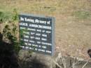 
Alice Abercrombie (wife of Jack) 
born 10 Jul 1882, died 18 Jul 1984
Anglican Cemetery, Sherwood.


