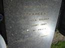 
Frances (Hassall)
12 Sep 1907 aged 81
Anglican Cemetery, Sherwood.


