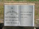 
Mary Evelina WALTON
22 Jun 1925 aged 72

Sherwood (Anglican) Cemetery, Brisbane

