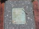 
Alexander HUTCHISON
2-12-61
75 yrs

wife
Mary Ellen
27-12-72
86 yrs

St Margarets Anglican memorial garden, Sandgate, Brisbane

