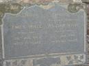 
Emily WHITE
26 Aug 1943, aged 71
(husband) William WHITE
17 Jan 1940, aged 67
Stone Quarry Cemetery, Jeebropilly, Ipswich

